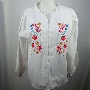 Embroidery Floral Detail Blouse